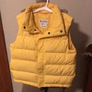 Columbia Girls Yellow Puffer Vest Size 7/8